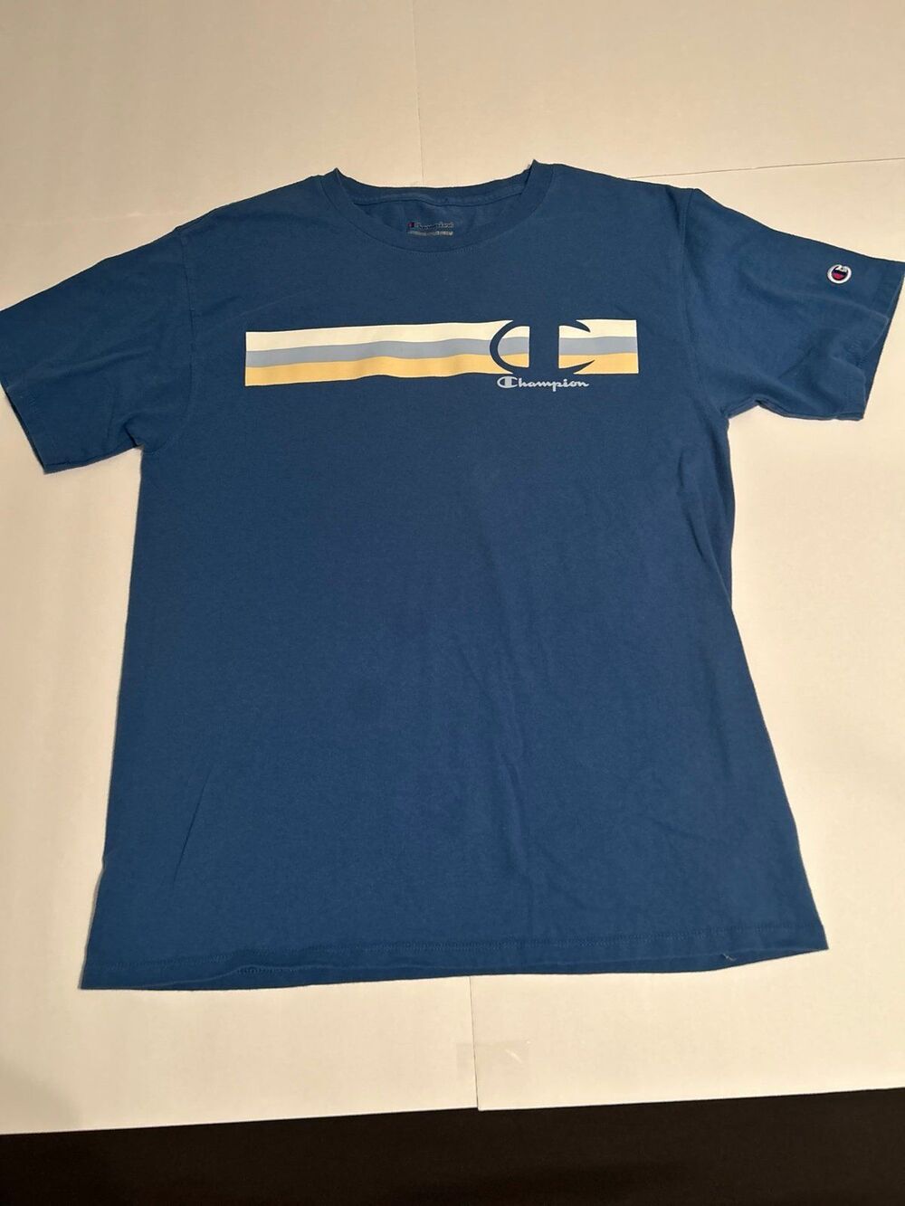 Champion Men’s Navy Blue Heritage Graphic T-Shirt Size Medium